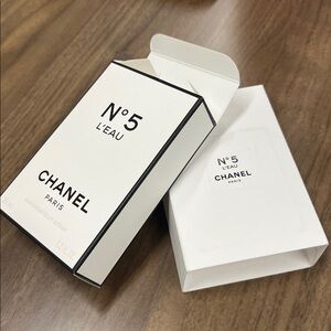 Chanel No.5 L’Eau Empty Box 1.2 oz‎ Authentic Perfume Packaging ONLY